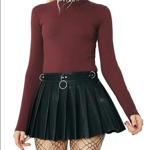 Current Mood Dolls Kill pleated mini skirt goth